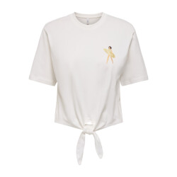 Only Onlbine life ss ladies top box jrs off-white