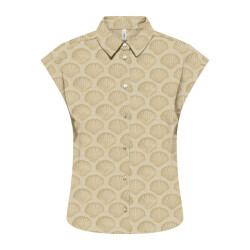 Only Onlnova life vis ss clay shirt aop zand dessin