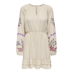 Only Onlblake life ls emb dress wvn beige