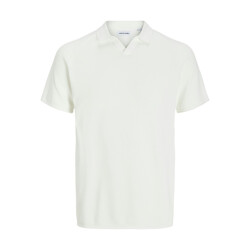 Jack & Jones Jjhill knit split neck off-white
