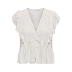 Only Onlrian flonce ss top wvn off-white