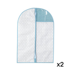 CaliCosy Onze set van 2 witte en blauwe kledinghoezen h90 cm