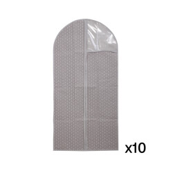 CaliCosy Set van 10 hoezen voor kleding h120 cm geweven geometrisch