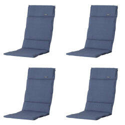 Madison tuinkussen fiber deluxe panama safier blue ca. 125x50 cm set van
