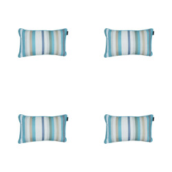 Madison sierkussen righe azure ca. 30x50 cm set van 4