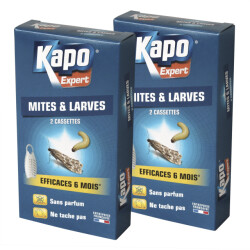 CaliCosy Set van 2 cassettebandjes met motten en larven, hoes van 2