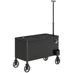 4goodz Outsunny 76l verrijdbare koelbox met wielen, flessenopener, deksel,