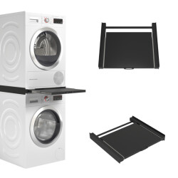 Wasophoogte ® tussenstuk wasmachine & droger met uitschuifbaar