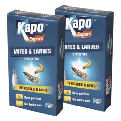 CaliCosy Set van 2 cassettebandjes met motten en larven, hoes van 2