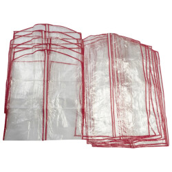 CaliCosy Set van 13 hoezen voor kleding transparant polyethyleen