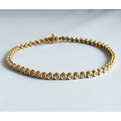Christian Gouden tennisarmband met diamanten