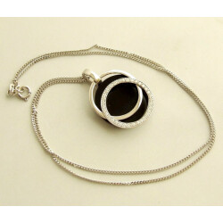 Christian Collier met onyx en diamanten
