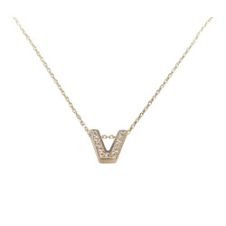 Christian Gouden ketting met v zirkonia hanger