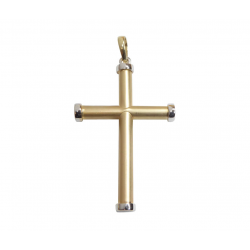 Christian Bicolor matte gouden kruis
