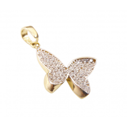 Christian Bicolor gouden vlinder hanger
