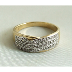 Christian 14 karaat gouden ring met diamanten