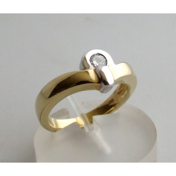 Christian Geel gouden ring met diamant