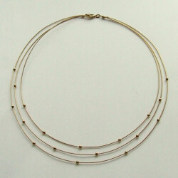 Christian Gouden choker met balletjes