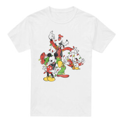 Disney Heren mickey & friends feeënlichtjes kerst t-shirt