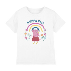 Peppa Pig Kinderen/kinderen bloemen regenboog t-shirt