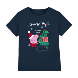 Peppa Pig Kinderen/kinderen george pig present kerst-t-shirt