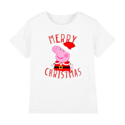 Peppa Pig Kinderen/kinderen vrolijk kerstmis t-shirt