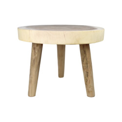 HSM Collection -ronde bijzettafel boomschijf-ø50x40--munggur