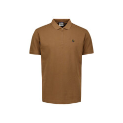 No Excess 28380422 polo zip pique garment dyed