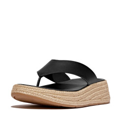 FitFlop F-mode espadrille leather flatform t/post sandals