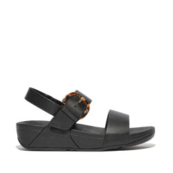 FitFlop Lulu resin-buckle leather back-strap sandals