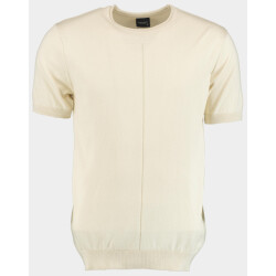 Bos Bright Blue T-shirt korte mouw gebreid met rolkraag 314/267