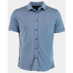 Bos Bright Blue Casual hemd korte mouw easy care kwaliteit 3507/blue