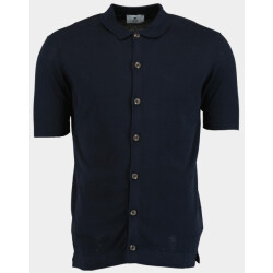 Bos Bright Blue Polo korte mouw doorgeknoopte polo 2080125/220 navy