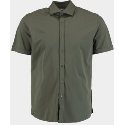 Bos Bright Blue Casual hemd lange mouw tecnical shirt lm 42570025a/327 forest