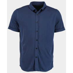 Bos Bright Blue Casual hemd korte mouw easy care kwaliteit 3507/navy