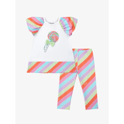ADee Meisjes set legging eva bright white