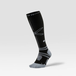 Stox running knee high socks men compressiekous heren black/black/white