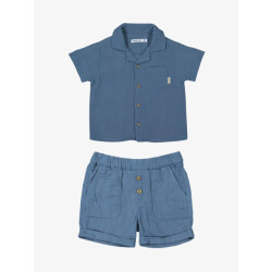 Mayoral Jongens set short blouse crinckle