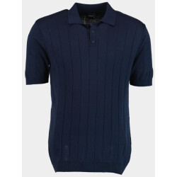 Bos Bright Blue Polo korte mouw met getrokken naald 313/8189