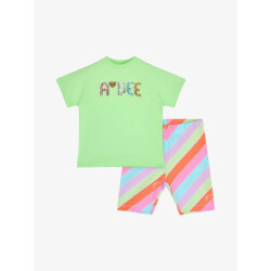 ADee Meisjes set bikershort ellie tropical green