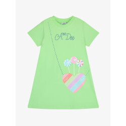 ADee Meisjes jurk danica tropical green