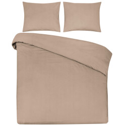 DoubleDry Dekbedovertrek 100% natuurlijk katoen tweepersoons 200x200/220 cm +