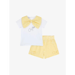 ADee Meisjes set short dixie bright white