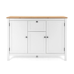CaliCosy Buffet 3 deuren 1 lade l120 cm wit decor bergen