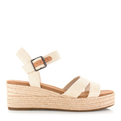 Toms audrey naturel | linnen sleehak s sandalen met hak dames