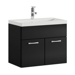 Badplaats Badkamermeubel montreal set 01 60 x 35 cm zwart hoogglans -
