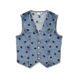 Vero Moda vmalina sl denim waistcoat vi3495 10330443 medium blue denim