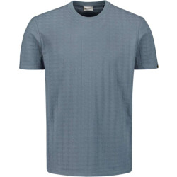 No Excess T-shirt crewneck solid relief jacqu washed blue