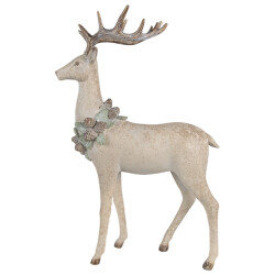 Clayre & Eef Decoratie beeld hert 32x14x49 cm kunststof