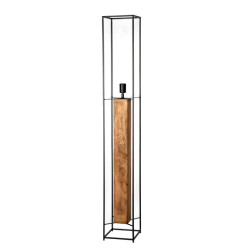 Livingfurn vloerlamp dakota black mangohout / gecoat staal